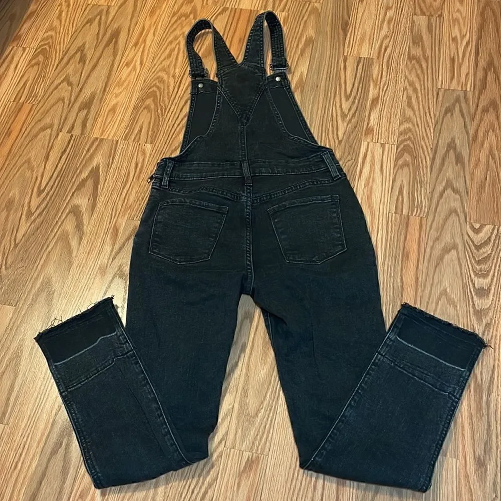 Gap Girl’s Bib Overalls, Black, skinny, Stretchy, XL